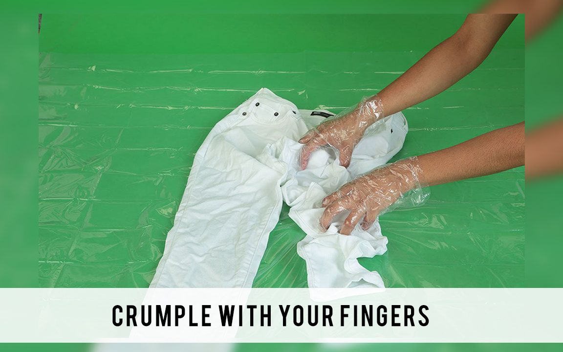 Crumple with your fingers
