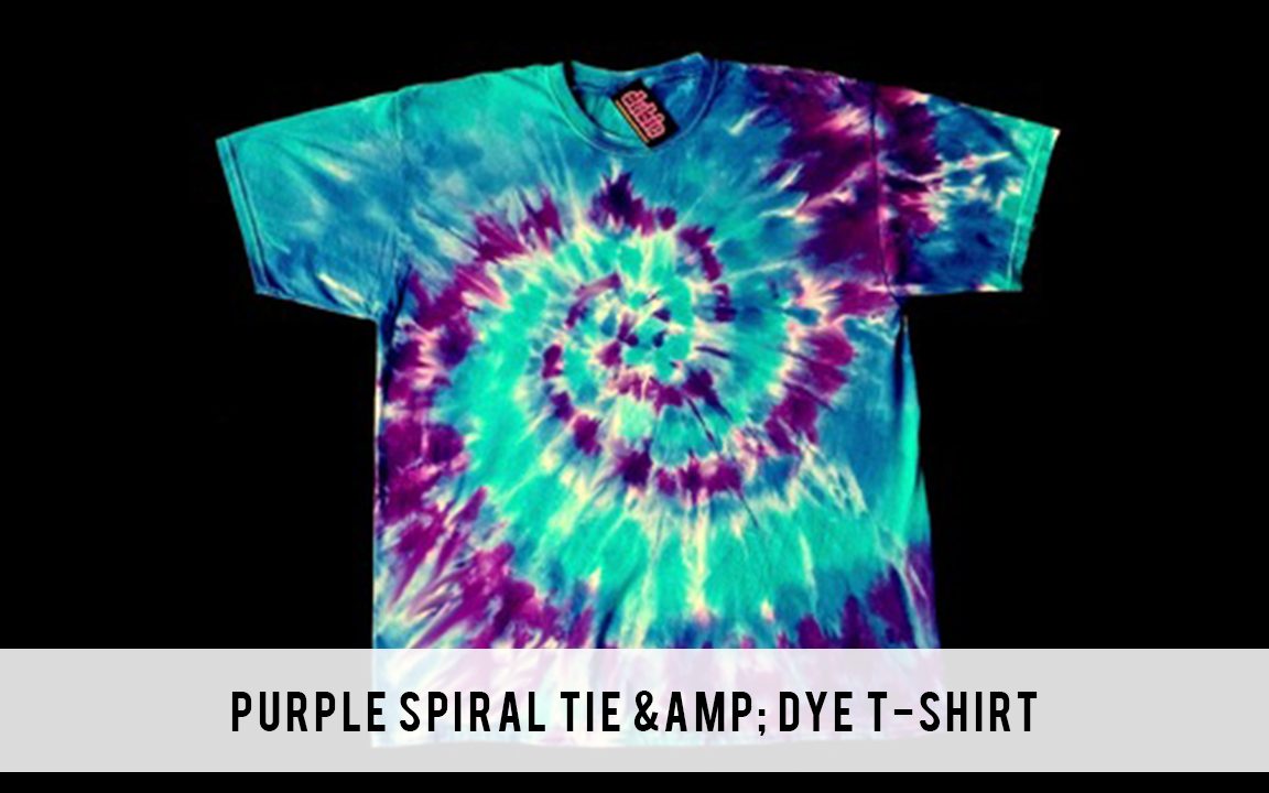 Purple spiral tie _amp_ dye t-shirt