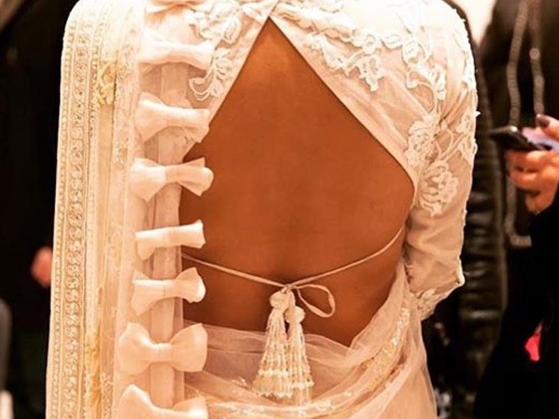 Backless Blouse with tassels