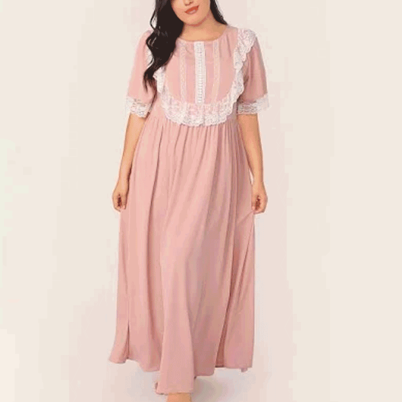 Plus Size Cute Nightgown Women's Plus Rabbit Design Button - Temu