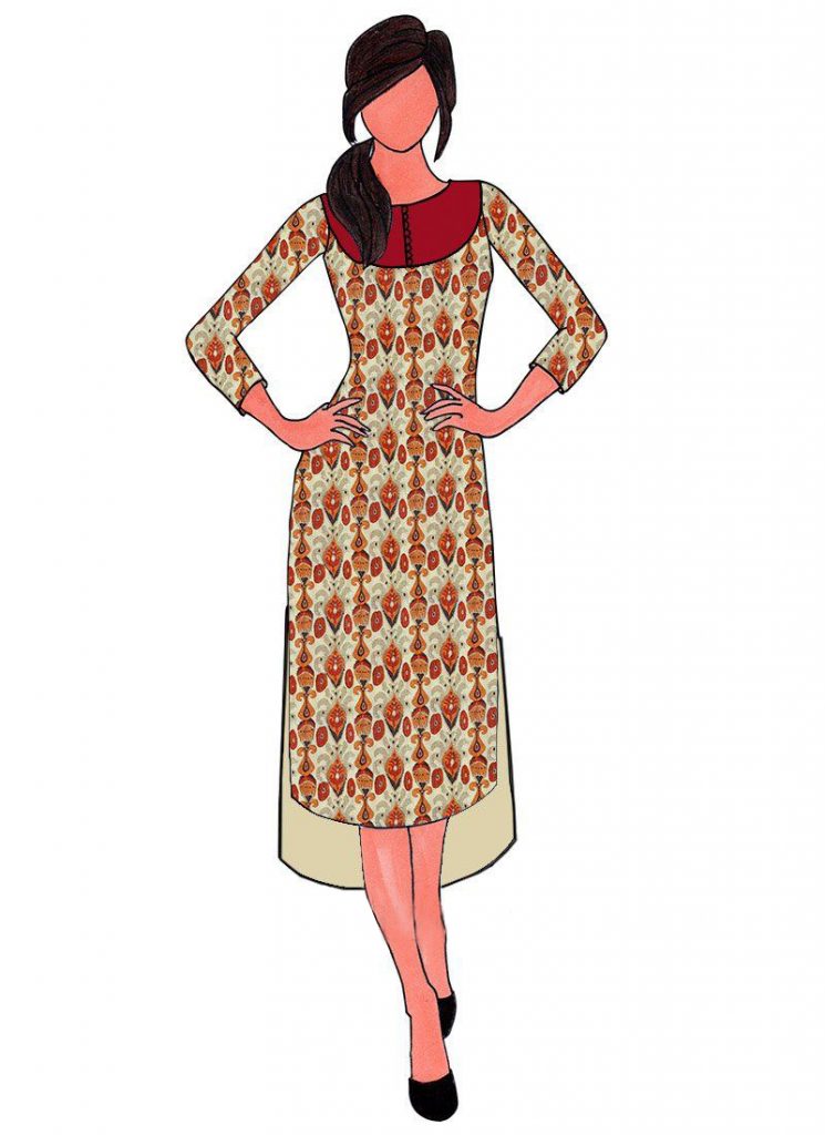 Make Lovely High-Low Kurtis through Fashion Illustration