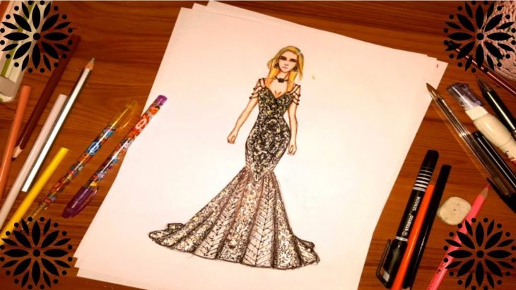 Design a beautiful dress, pencil sketch by Aabira | Fiverr