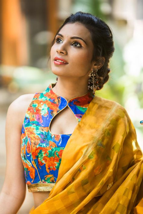 High Neck Blouse Designs To Push Your Saree Game High