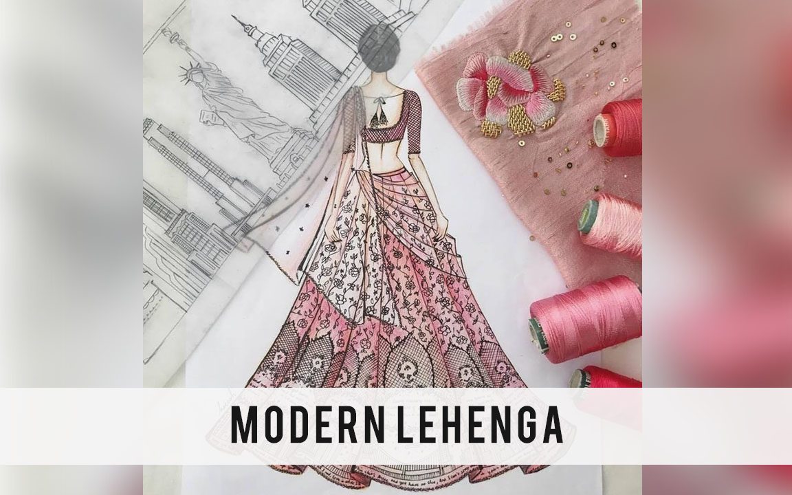 Share more than 65 girl in lehenga drawing best - xkldase.edu.vn