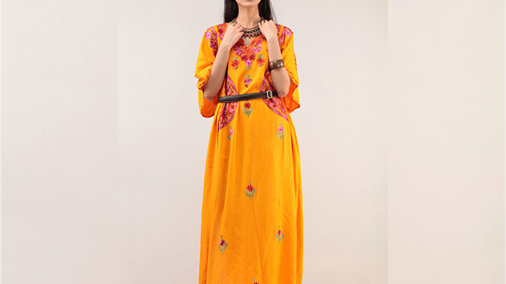 Raabta Fashion Women Maxi Yellow Dress - Buy Raabta Fashion Women Maxi  Yellow Dress Online at Best Prices in India | Flipkart.com