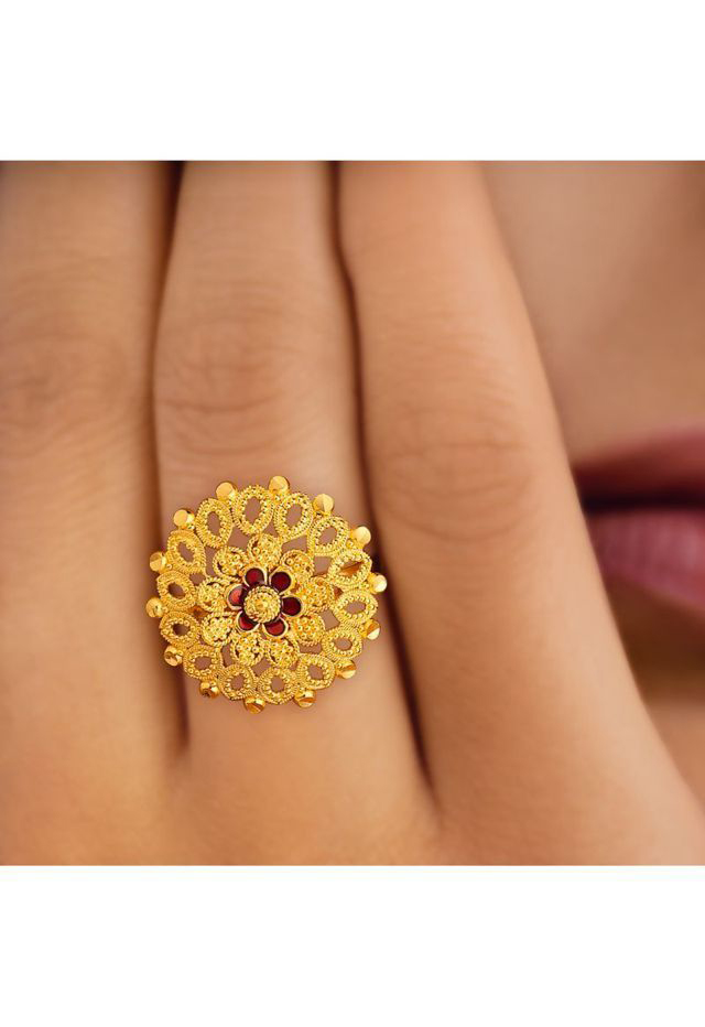 Hunar Online jewellery design gold finger ring design