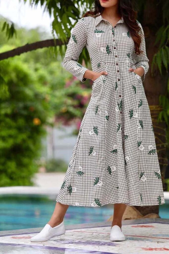 Buy MISS INDIA - WESTERN GEORGETTE GOWN WITH FANCY NECK PATTERN at INR 550  online from Inli Exports Party Wear Kurtis : MISS INDIA- BLUE