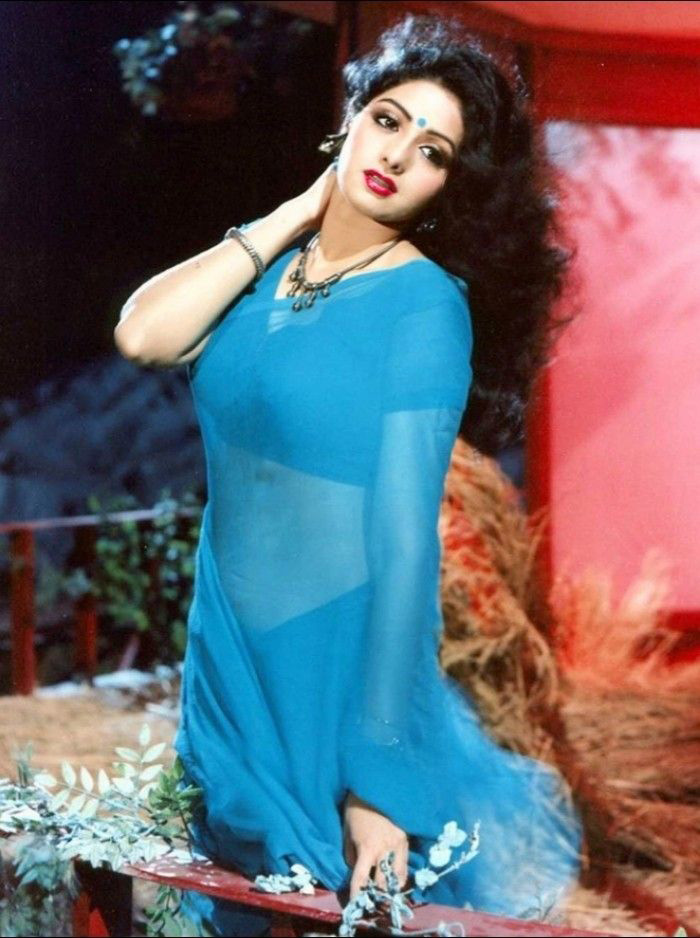 Sri Devi blue saree Mr. India Sri Devi blue saree Mr. India