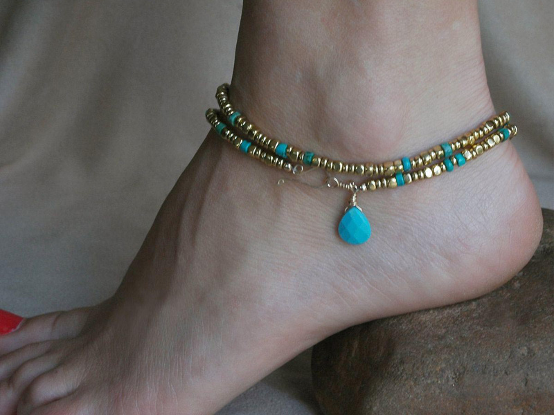 beaded anklet