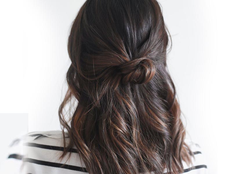 half up knot half up knot
