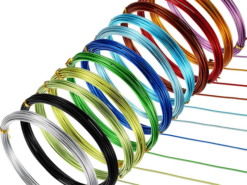coloured metal wire