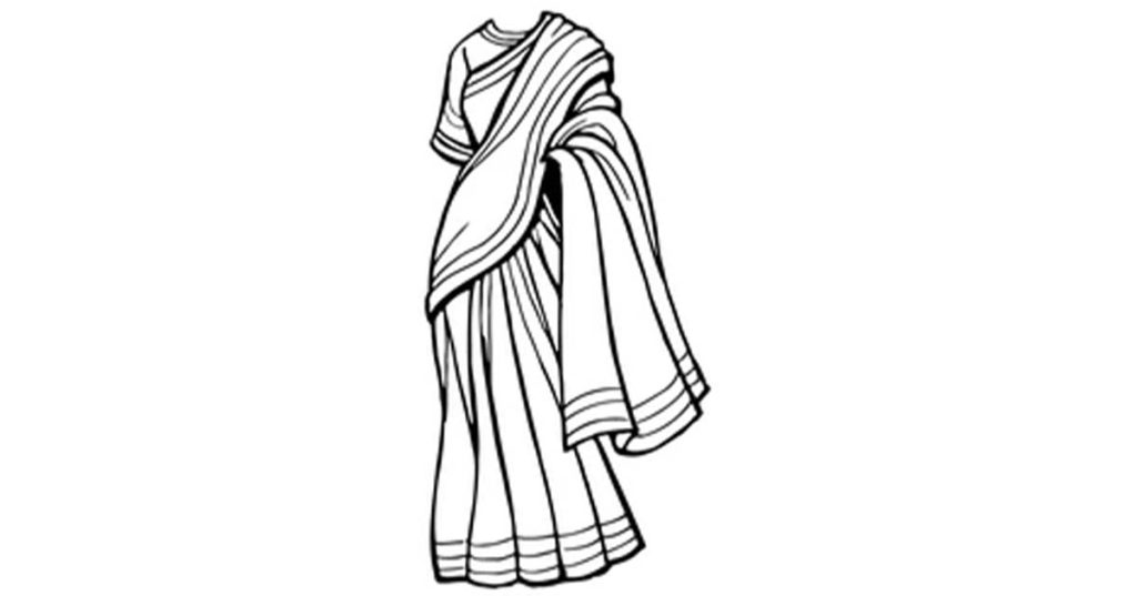 1,300+ Saree Drawing Stock Illustrations, Royalty-Free Vector Graphics &  Clip Art - iStock