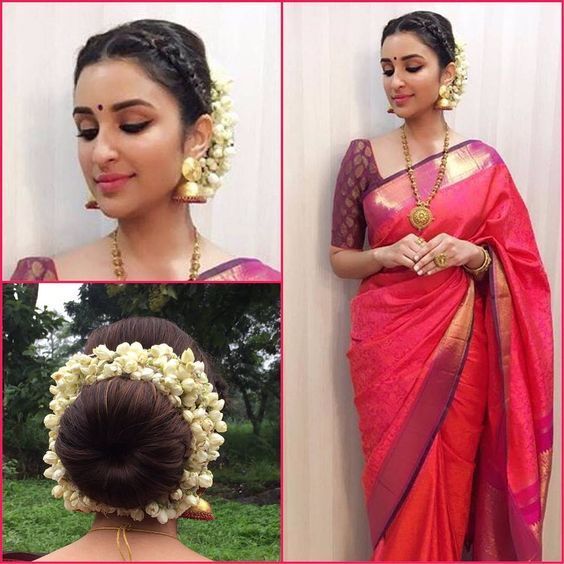 Share 77+ homely hairstyle for saree latest - in.eteachers