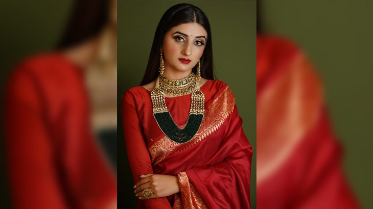 Meghana Lokesh in a Red paithani silk saree! | Fashionworldhub