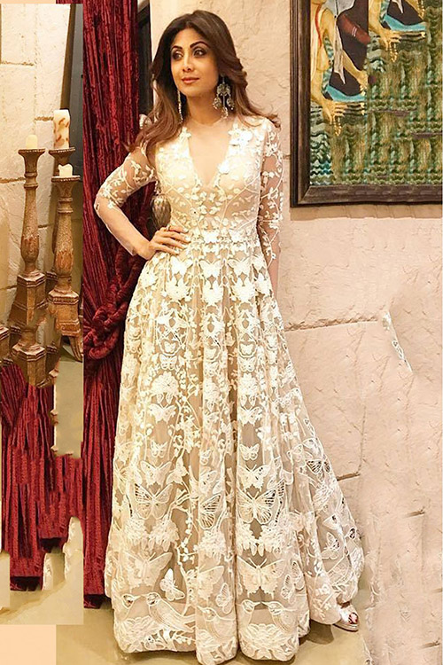 Royal Queen Shilpa Shetty Deisgner Anarkali Suit - db5093