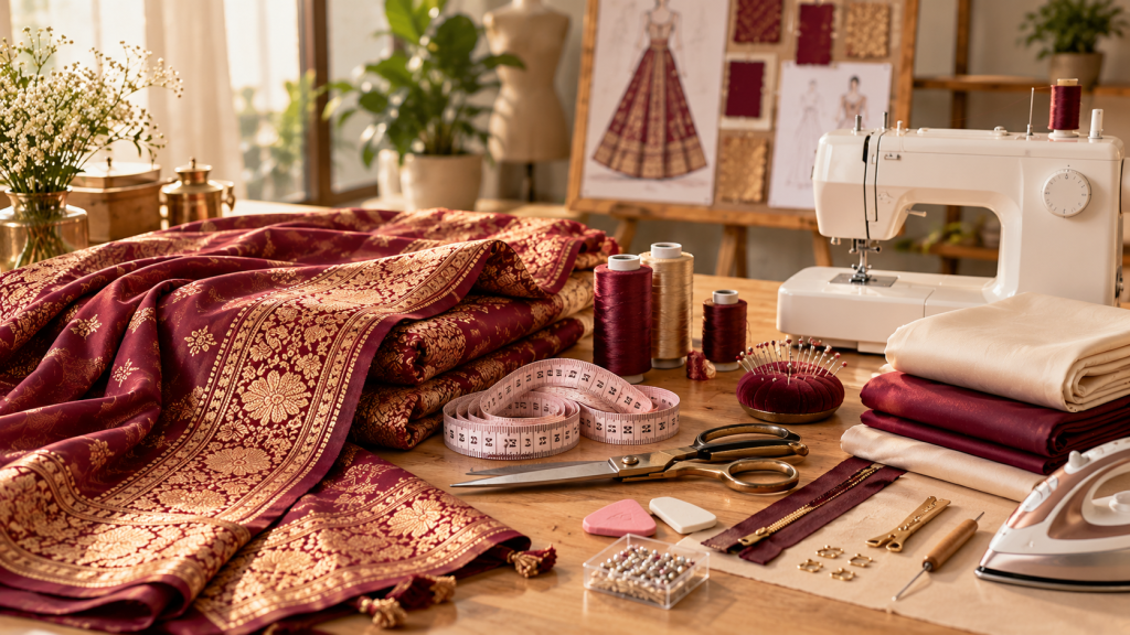 how to stitch a lehenga from a saree how to stitch a lehenga from a saree